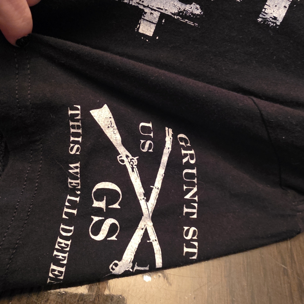 Men’s Grunt Style “Golf Foxtrot Yankee” GFY Patriotic T-Shirt Black Size Medium - Picture 2 of 6